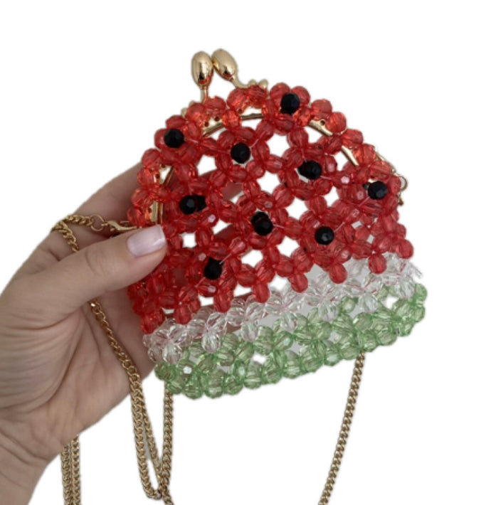 Beaded Watermelon Pouch