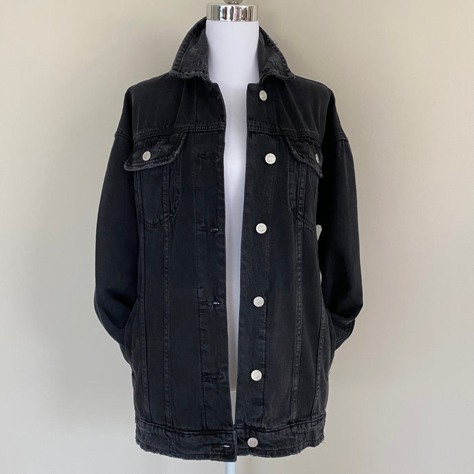 Adult Custom Denim Jacket: Charcoal Black